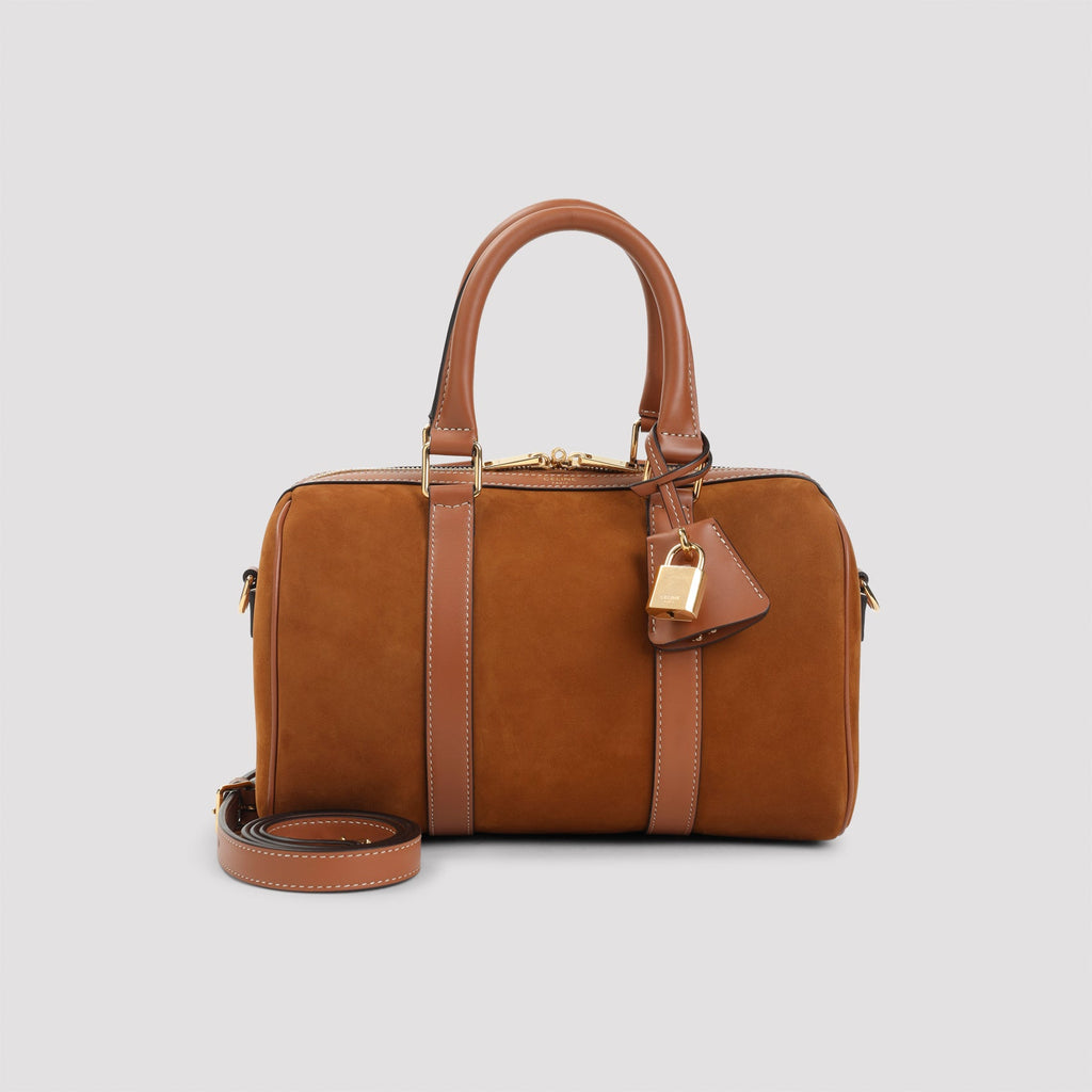 Celine Brown Medium Boston Suede Leather Shoulder Bag
