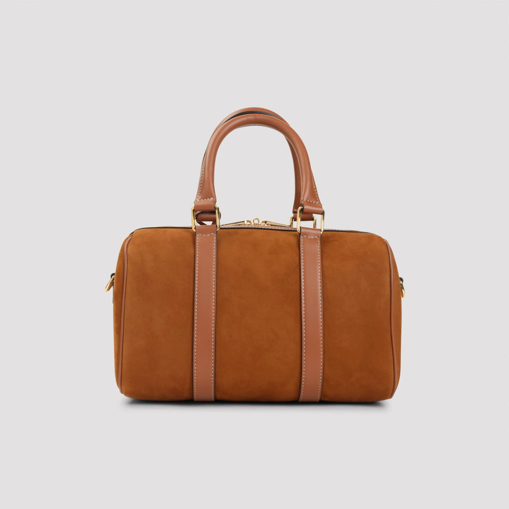 Celine Brown Medium Boston Suede Leather Shoulder Bag