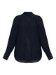Victoria Beckham Navy Pyjama Shirt Embroidered Stripes