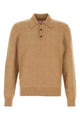 Ferragamo Stretch Camel Blend Polo Shirt