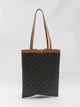 Celine Black Triomphe Textile Medium Flat Shopper Handbag