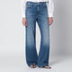 Mother Hit Shuffle Washed Blue Wideleg Jeans