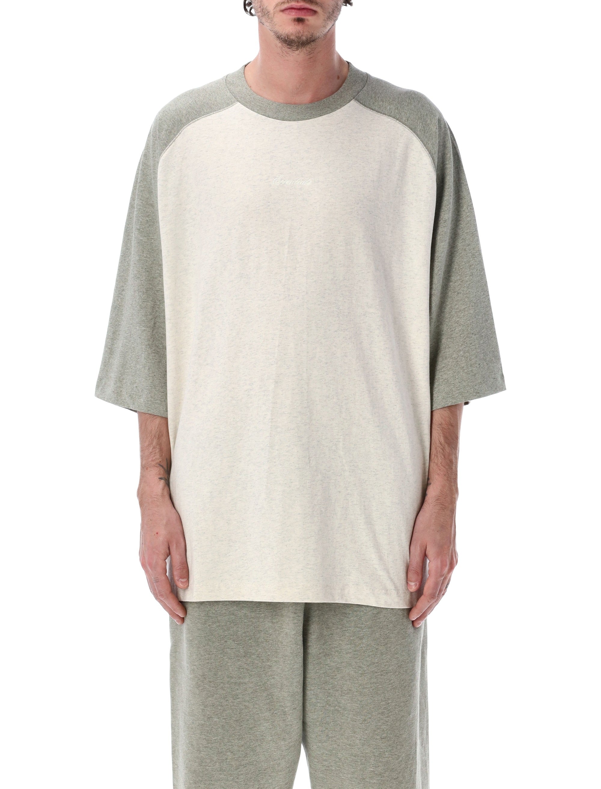 Fear Of God Essentials Essentials Fear Of God Light Grey Baseball T-Shirt