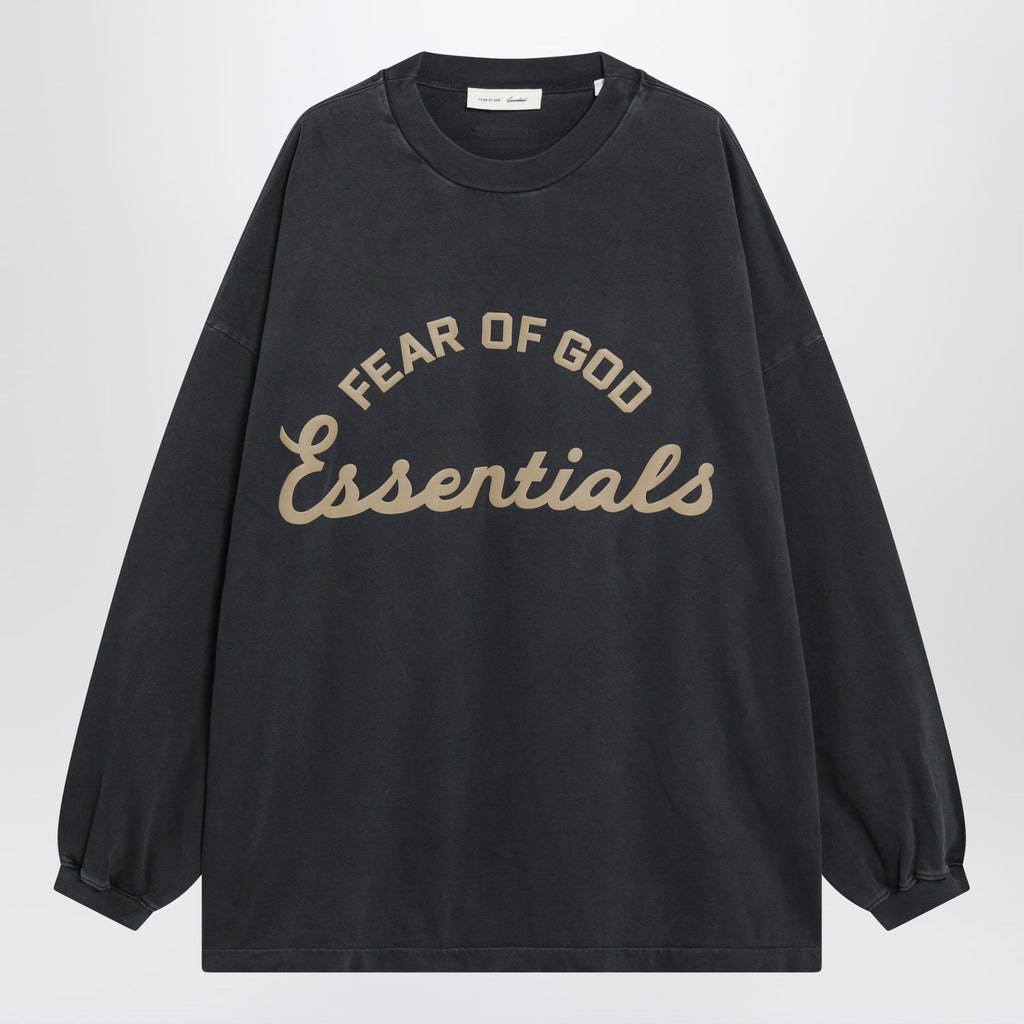 Fear Of God Essentials Training 90S Long-Sleeve Grey Cotton Jersey T-Shirt