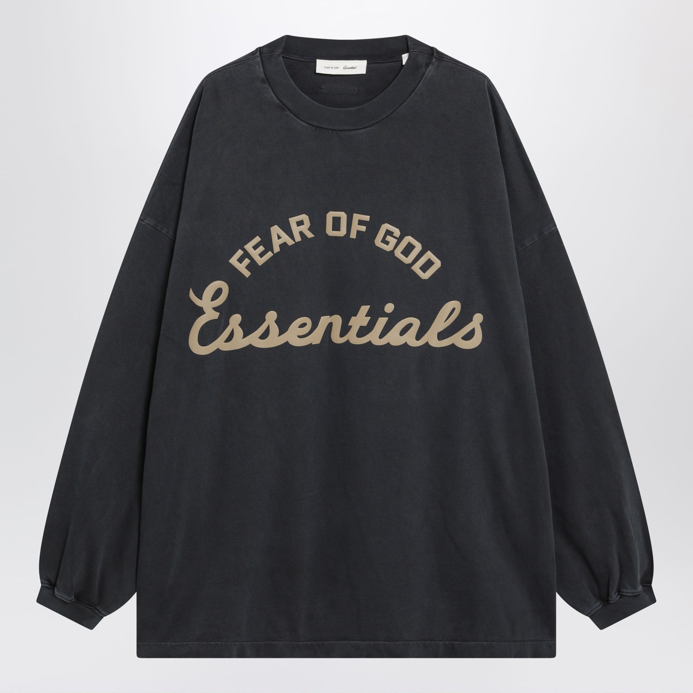 Fear Of God Essentials Training 90S Long-Sleeve Grey Cotton Jersey T-Shirt