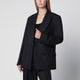 Victoria Beckham Dark Grey Doublebreasted Wool Jacket