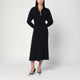 Victoria Beckham  Black Satin Shirt Dress Midi