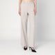 Victoria Beckham  Pumice-Coloured Trousers In Wool Blend