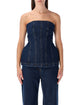Magda Butrym Magda Butrym Strapless Denim Corset Top