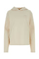 Prada Sand Stretch Cotton Oversize Sweatshirt