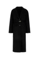 Ferragamo Black Wool Blend Coat