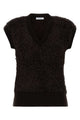 Ferragamo Dark Brown Boucle Vest
