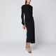 Victoria Beckham  Black Midi Dress In Draped Jersey