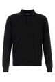 The Row Black Cashmere Selio Polo Shirt