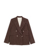 Alysi Wool Striped Double-Breasted Jacket
