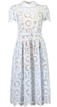 Self-Portrait White Polyester Casual Dress