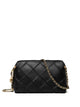 Tory Burch Black Diamond Quilted Chain Zip Bag