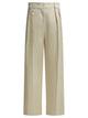 Ines De La Fressange Beige Linen Trousers