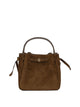 Tory Burch Brown Bovine Suede Polyamide Polyurethane Lamb Leather Handbag