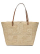 Tory Burch Beige Raffia Cotton Shoulder Bag