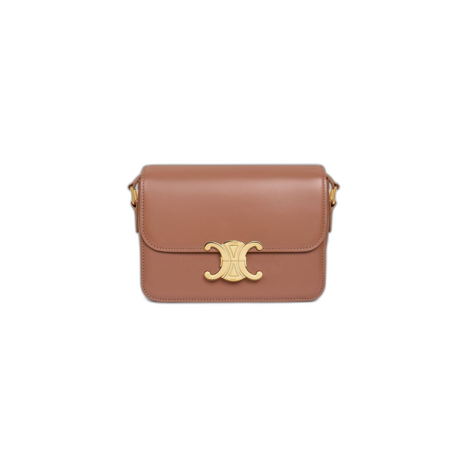 Celine Bronze Teen Triomphe Calf Leather Shoulder Bag