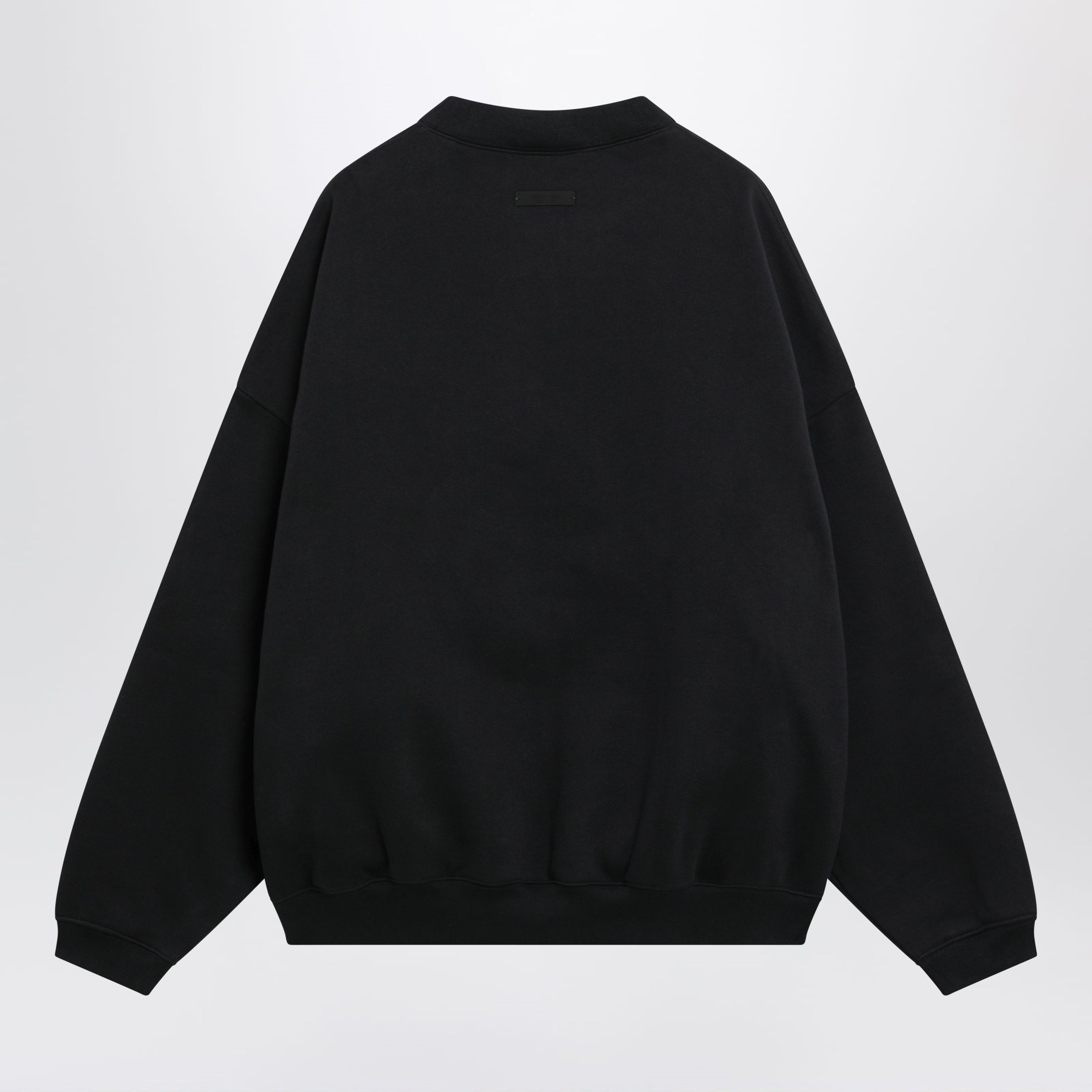 Fear Of God Essentials Black Cotton Fleece Sweatshirt With Logo Embroidery