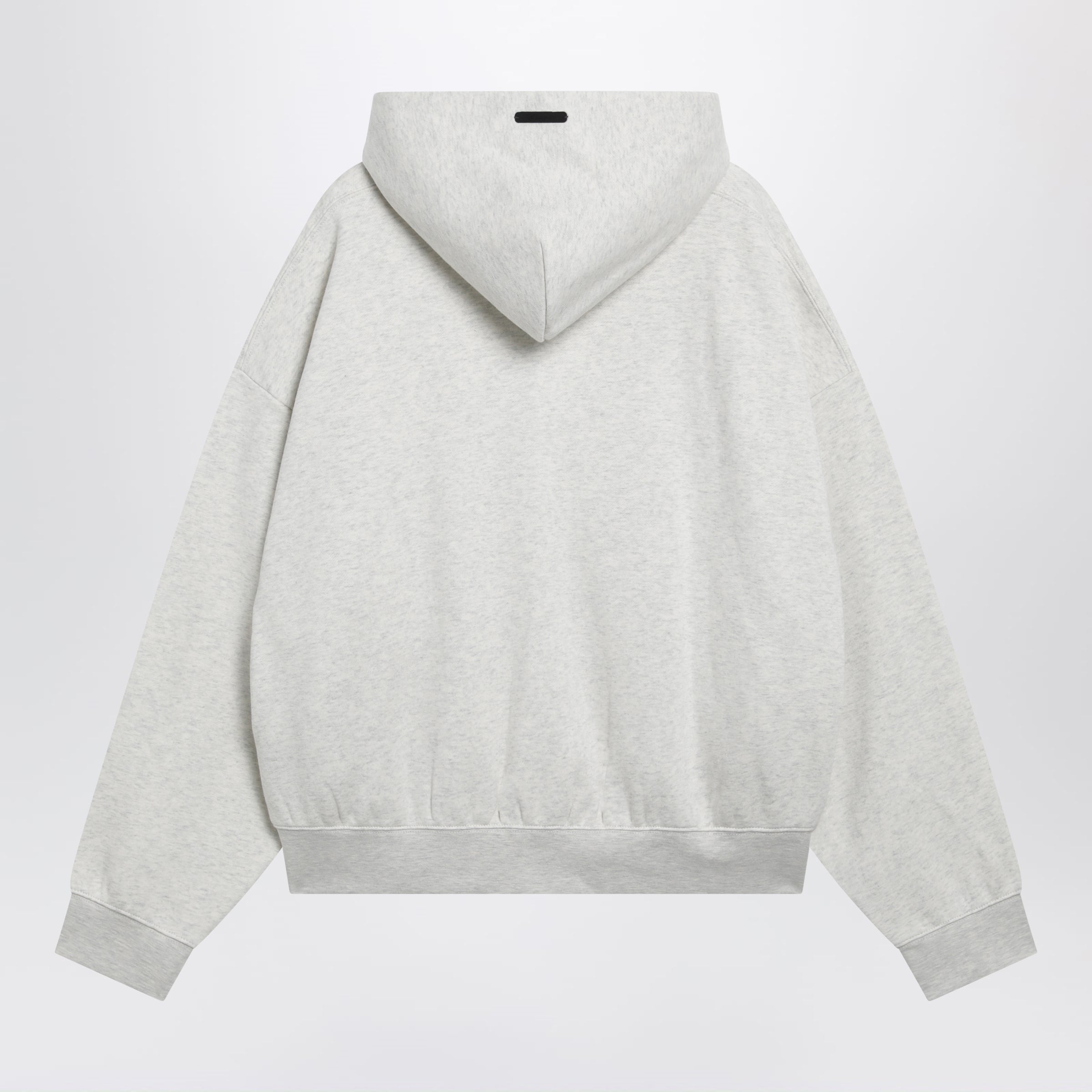Fear Of God Essentials Light Grey Mélange Cotton Fleece Zip-Up Sweatshirt