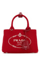 Prada Red Canvas Mini Prada Jardiniã¨Re Handbag