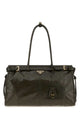 Prada Olive Green Leather Large Bonnie Shoulder Bag