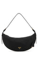 Prada Black Leather Large Prada Demi-Lune Crossbody Bag