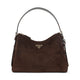 Prada Dark Brown Suede Shoulder Bag