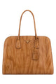 Prada Orange Leather Shopping Bag