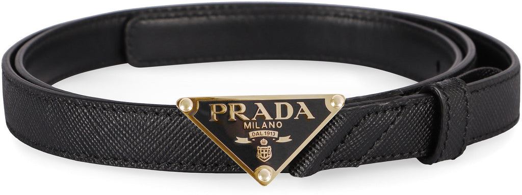 Prada Black Leather Belt