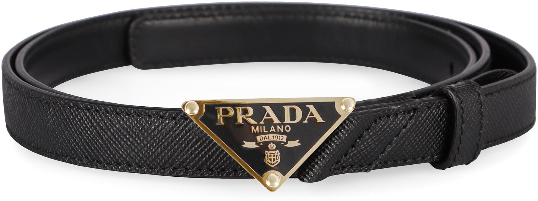 Prada Black Leather Belt