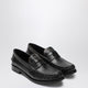Prada Black Polished Leather Loafers