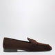 Prada Suede Loafers In Dark Brown