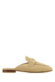 Prada Sand Suede Slippers