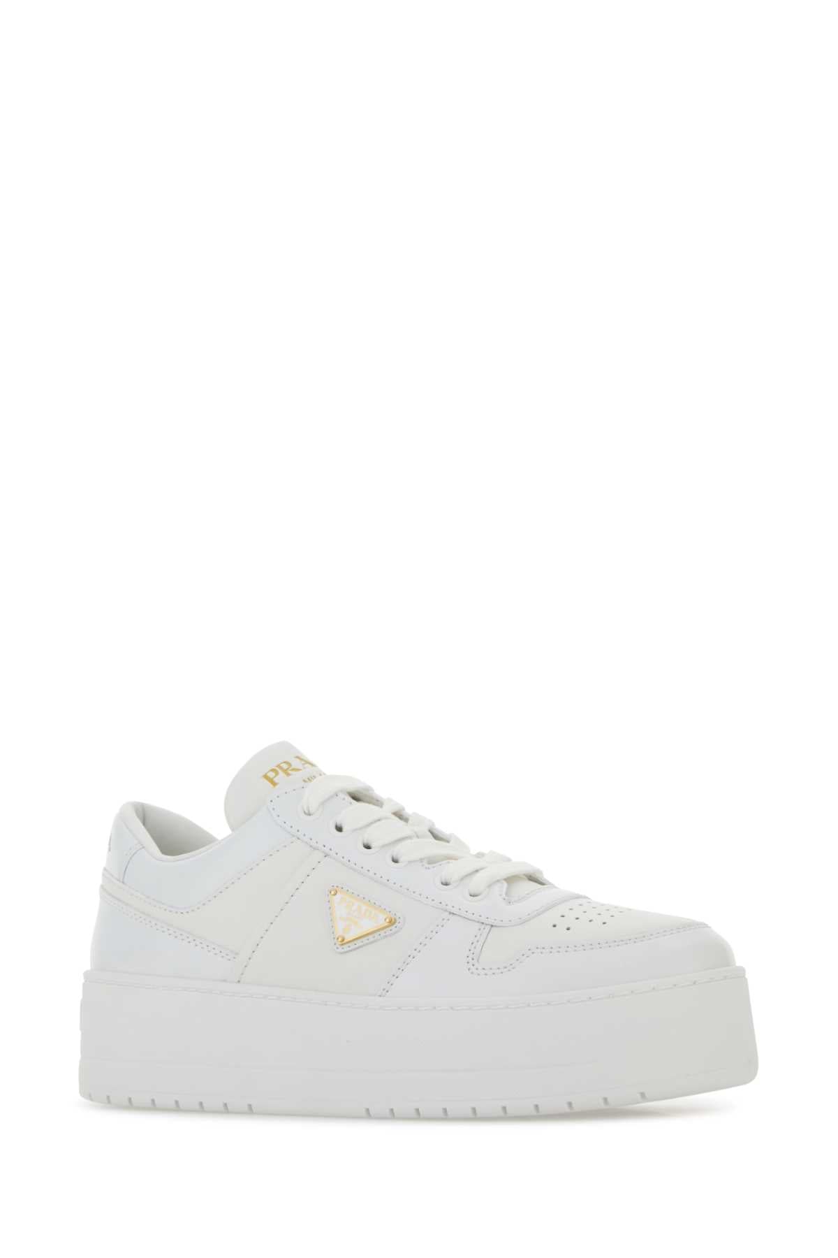 Prada Downtown Leather Sneakers