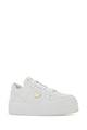 Prada White Leather Downtown Sneakers