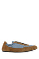 Prada Two-Tone Re-Nylon And Suede Collapse Sneakers