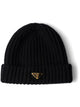Prada Black Wool Beanie Hat