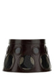 Prada Dark Brown Leather Hat