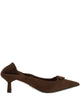 Prada Suede Pumps With Elastic On The Heel