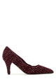 Prada Melange Bordeaux Fabric Pumps