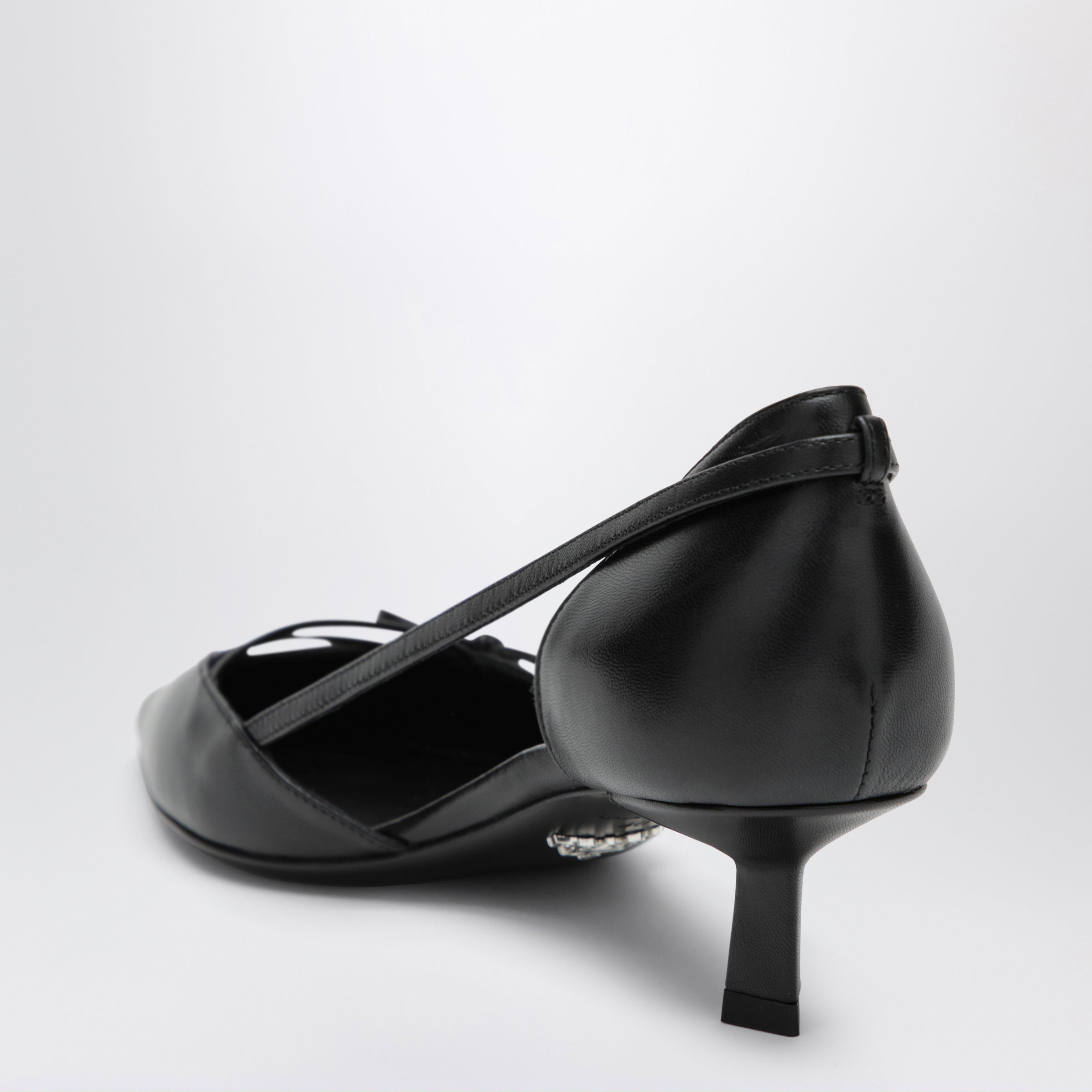 Prada Sideopen Leather Pumps
