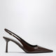Prada Burnt Leather Slingback Pumps