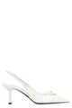 Prada White Leather Pumps