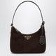 Prada Reedition 2005 Mini Bag In Moro Suede Leather