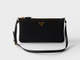 Prada Black Recycled Polyamide Calf Leather Handbag