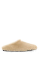 Prada Sand Shearling Slippers